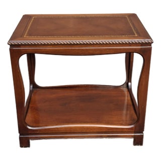 William IV Style Mahogany and Tooled Leather Inset Top Side Table For Sale