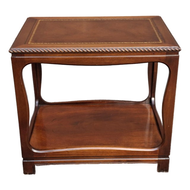 William IV Style Mahogany and Tooled Leather Inset Top Side Table For Sale