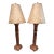 Vintage Faux Bamboo Table Lamps With Patinated Finish, Pair For Sale
