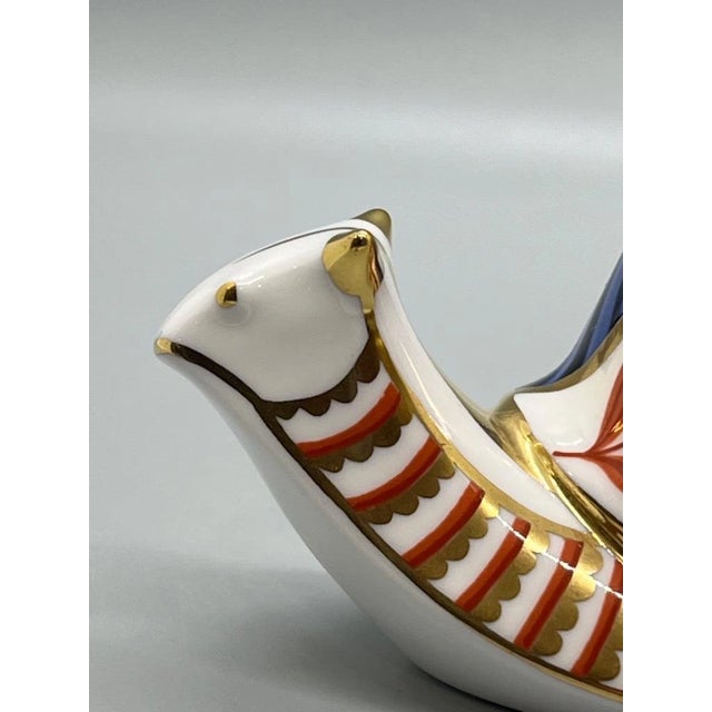 1990s Vintage MCM Royal Crown Derby Imari Snail Figurine For Sale - Image 5 of 7