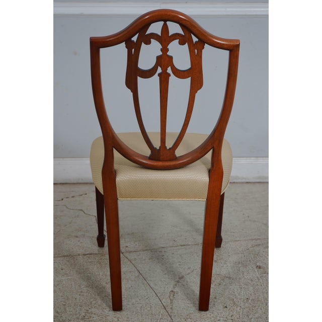Wood Kindel Shield Back Mahogany Side Chair For Sale - Image 7 of 12