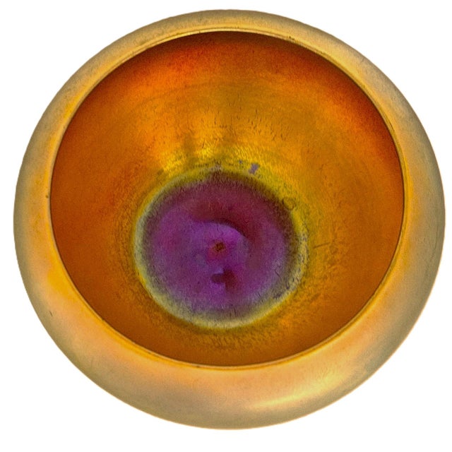Steuben Gold Aurene Rolled Rim Bowl, Signed 2687 — Carder Era Art Nouveau For Sale In Los Angeles - Image 6 of 17