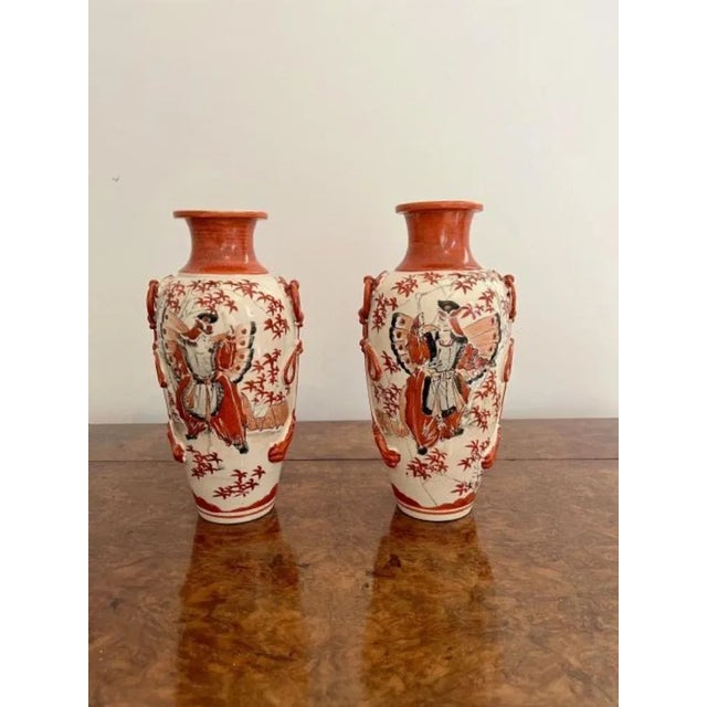 Satsuma Vases, 1900s, Set of 2 For Sale - Image 3 of 6