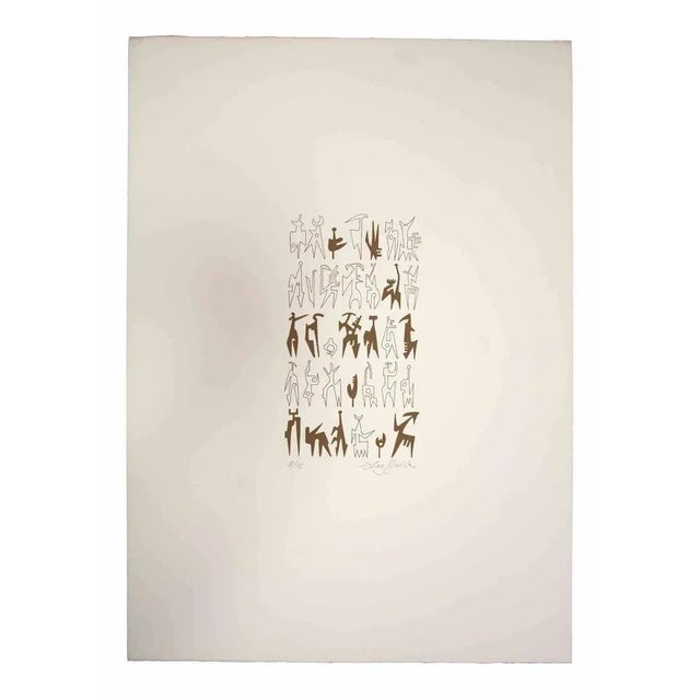 The signals is an original lithograph realized by Leo Guida in the 1970s. Hand-signed on the lower right in pencil....