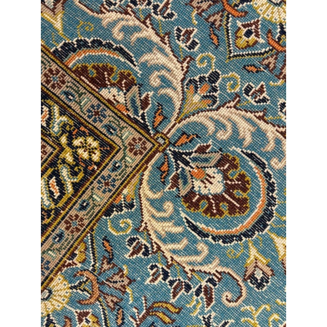 1970s 1970s Singed Persian Qum , 8'3" X 11'2" For Sale - Image 5 of 6