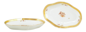 Porcelain Golden Basket Cake Dishes from Royal Copenhagen, 1980s, Set of 2