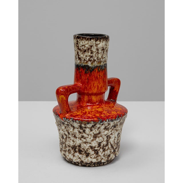 20th Century German Fat Lava Ceramic Vase For Sale - Image 4 of 18