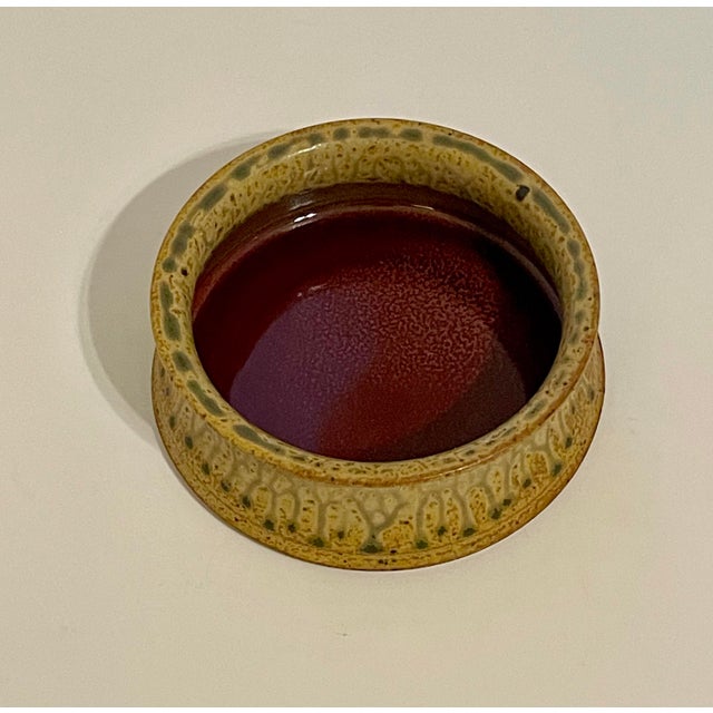 Red Original Paul Ray Stoneware Brie Baking Bowl in Ox Blood Red Glaze For Sale - Image 8 of 11