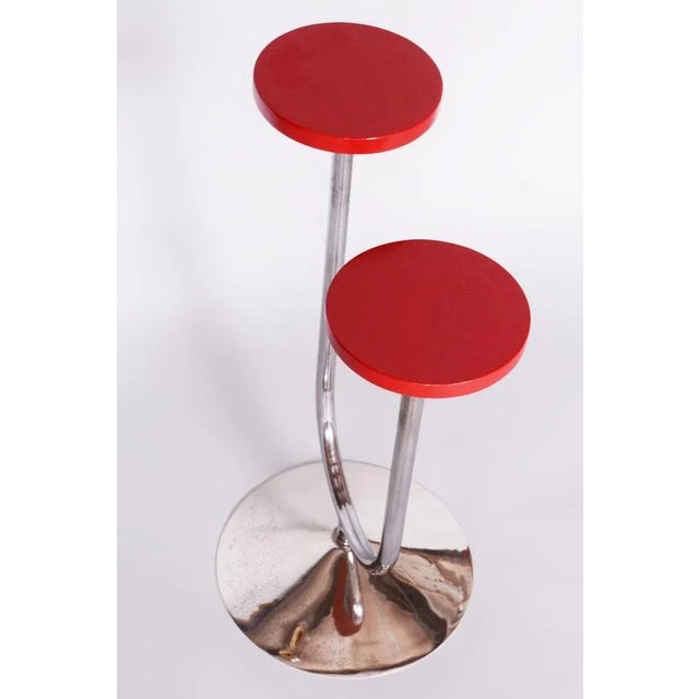 1930s Bauhaus Chrome Plant Stand by Robert Slezak, Former Czechoslovakia, 1930s For Sale - Image 5 of 10