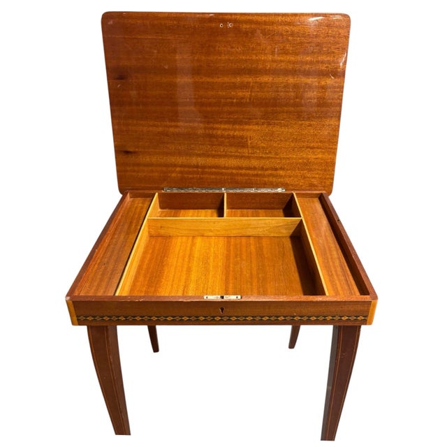 1970s Italian Marquetry Wood Chess/Game Table For Sale - Image 4 of 6