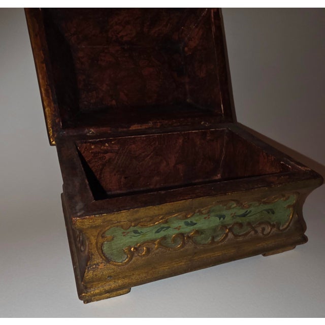 Antique Italian Box With Romantic Scene on Top For Sale In San Antonio - Image 6 of 11