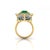 2 Carat Certified Colombian Emerald Cocktail Ring With Emerald Double Halo and Diamond Base sz7.5 For Sale - Image 4 of 5