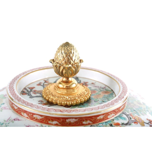 Early 20th Century Large Bronze Mounted Imari Porcelain Footed Centerpiece For Sale - Image 10 of 13
