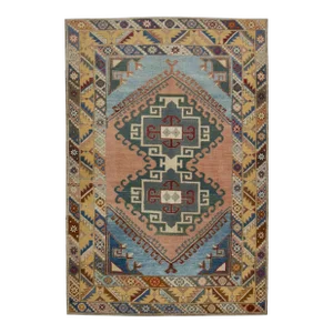 1960s Multicolor Vintage Turkish Rug 4'8" X 7'