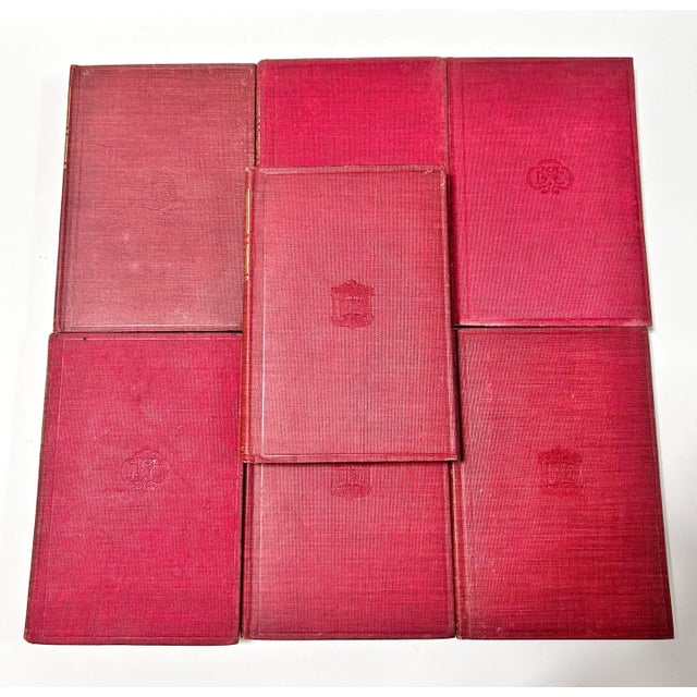 Victorian Antique 1902 Little Masterpieces of Science Book Set – Red Gilt Decorative Library Volumes (Set of 7) For Sale - Image 3 of 12