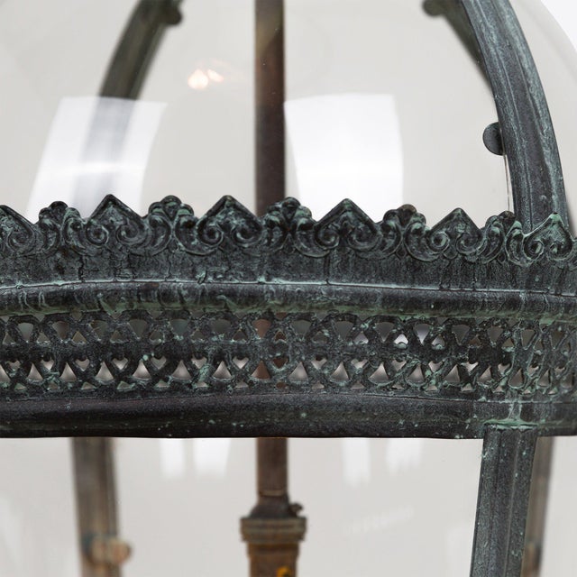 Medium Verdigris Bronze Byron Lantern from Pure White Lines For Sale - Image 10 of 11