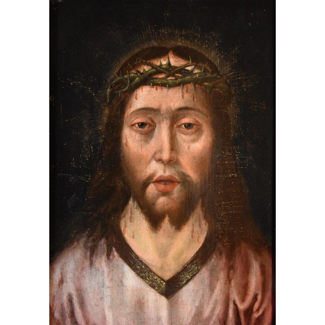 Ecce Homo Quentin Metsys Oil on panel 16 century Painting Flemish School Old Masters This piece is attributed to the...