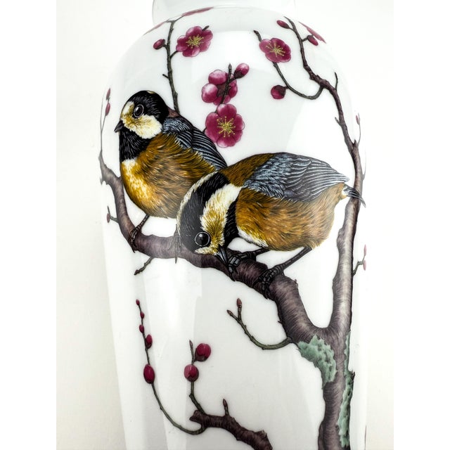 Vintage Franklin Mint Tall White Porcelain Vase For Sale In Portland, ME - Image 6 of 12