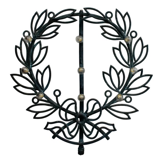 Antique Copper Architectural Element Wall Light, 1900 For Sale