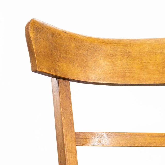 Vintage Oak and Bentwood Café Chairs, 1950s, Set of 6 For Sale - Image 3 of 6