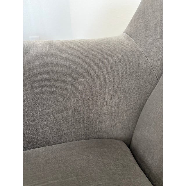 Rh Restoration Hardware Paget Wingback Chair in Velvet Fog For Sale - Image 18 of 18