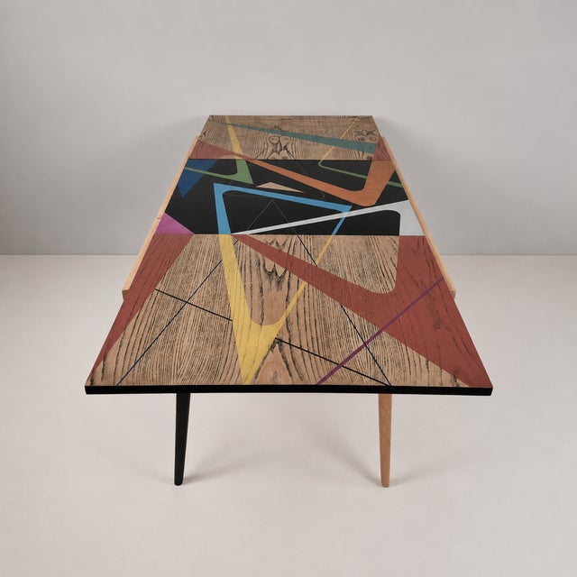 Brown Vintage Ash Coffee Table, 1970s For Sale - Image 8 of 11