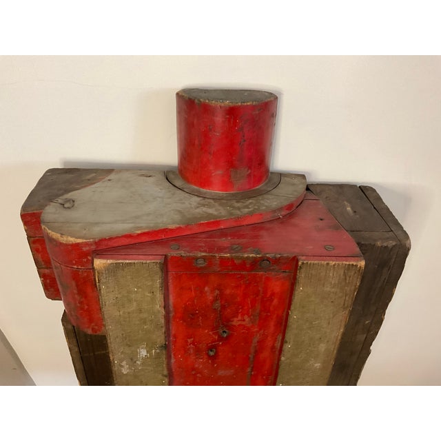 Antique Large Foundry Mold in Red For Sale - Image 14 of 18