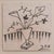Stunning and rare vintage original still life drawing by artist José Fin, from Spain, 1950s. Drawing depicts a floral...