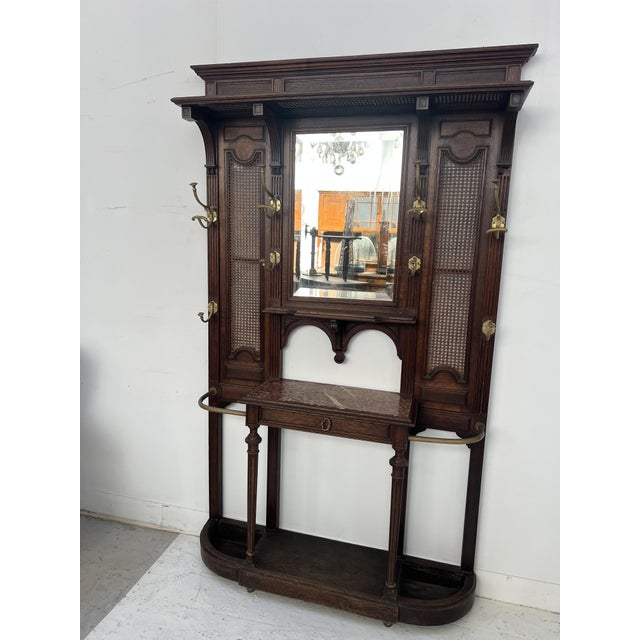 20th Century Louis XVI Console Coat Rack with Bronze Panthers For Sale - Image 14 of 15