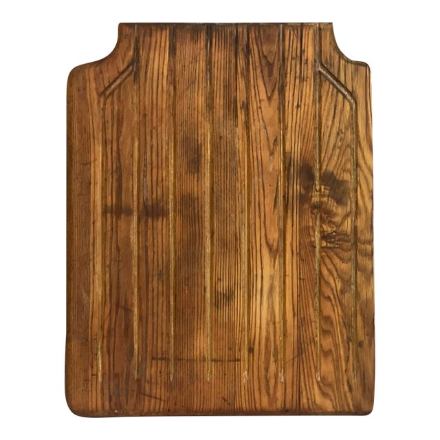 19th Century Primitive Large Hand-Crafted Solid Oak Drain Board For Sale