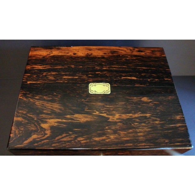 Wood English C. 1835 Coromandel Jewelry Box For Sale - Image 7 of 8