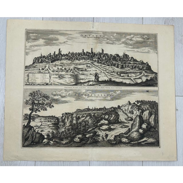 Double-Page Map of Orvieto and Aquapendente, Orvieto Region, 1704 For Sale - Image 6 of 6