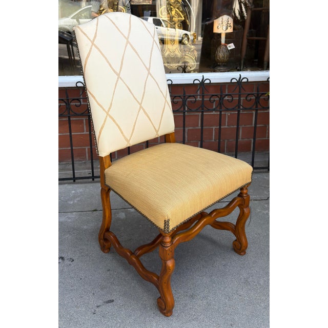 Alfonso Marina Alfonso Marina Ebanista Louis XIII Style Gallatin Dining Chair For Sale - Image 4 of 7