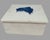 Late 20th Century Vintage White Marble Trinket Jewelry Box Blue Agate Stone Top For Sale - Image 4 of 11