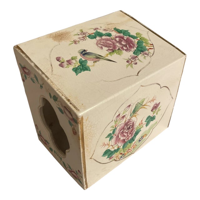 Antique Chinese Porcelain Famille Rose Opium Pillow For Sale