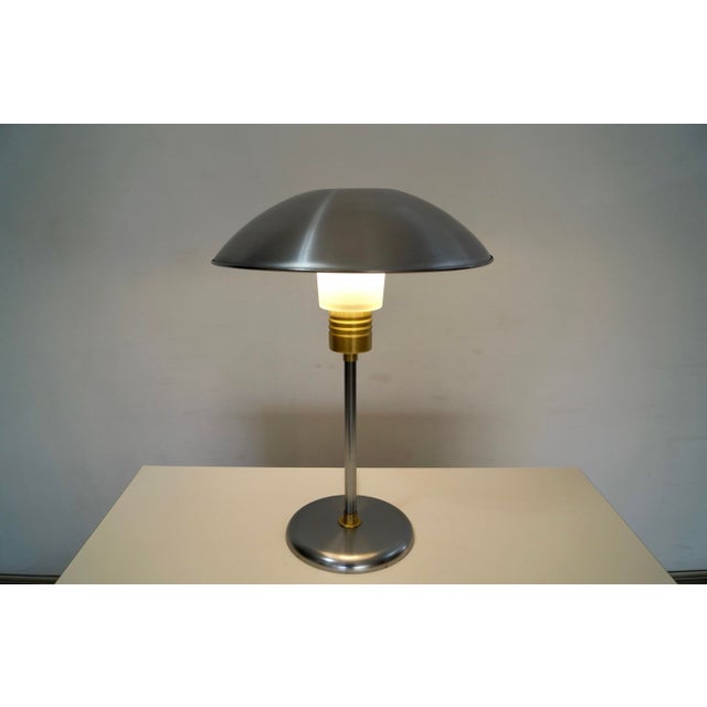 George Kovacs 1980’s Art Deco Saucer Table Lamp For Sale - Image 4 of 12