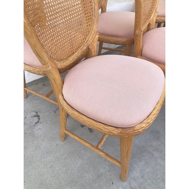 Faux Bois French Louis Style Dining Chairs With Cane Backs -Set of 8 For Sale - Image 11 of 15