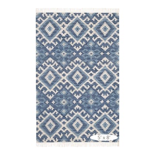 Dash & Albert by Annie Selke Marmara Kilim Woven Cotton Rug, 5' x 8' For Sale