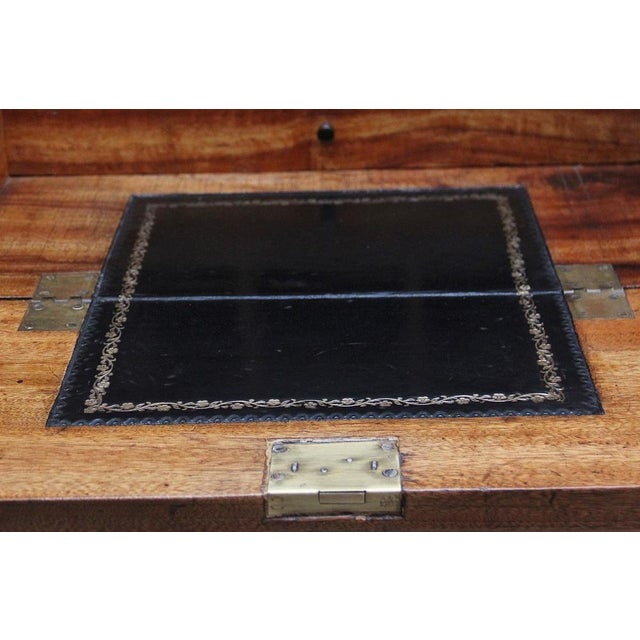 Antique Camphor Wood Secretaire Military Chest, 1840 For Sale - Image 10 of 14