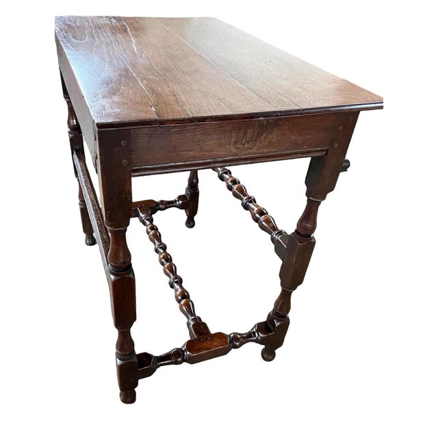 Early 18th Century Jacobean Side Table, Hand-Carved Oak, England For Sale - Image 11 of 12