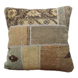 Turkish Vintage Rug Decorative Pillow Cover - 19"x19" For Sale