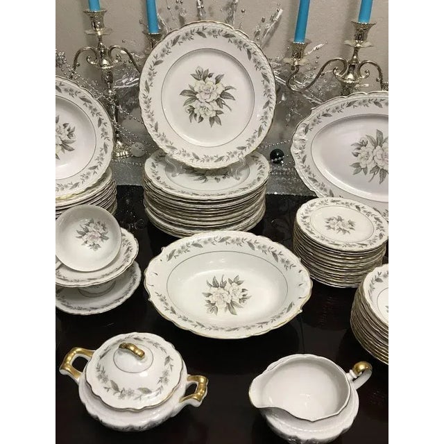 Vintage Fleur De Blanc Gardenia Dinnerware Set by Royal Jackson, Service for Twelve- 72 Pieces For Sale In Phoenix - Image 6 of 13