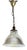 This is really a pretty piece of glass hanging on the original patina brass holder. Fabulous light even when its not...