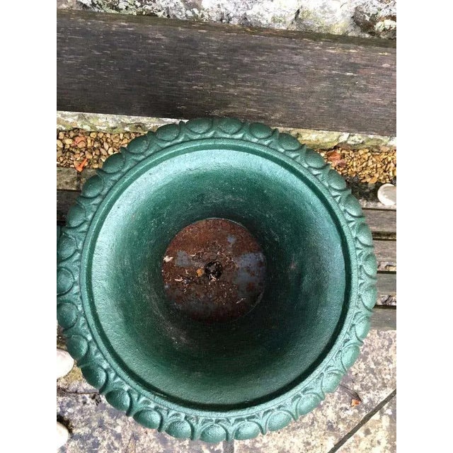 Large 19th Century French Cast Iron Campana Urns For Sale - Image 6 of 9