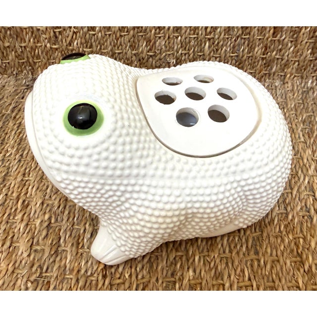 Vintage Hobnail Frog Planter Flower Frog in the Style of Jean Roger For Sale - Image 12 of 12