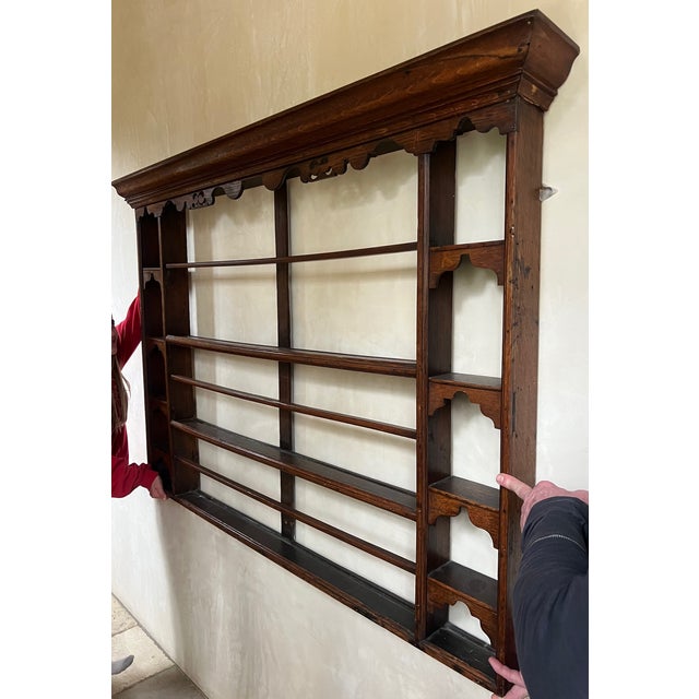 Georgian Oak Plate Rack, Hand-Crafted, Late 18th Century, Uk, 1770s For Sale - Image 4 of 17