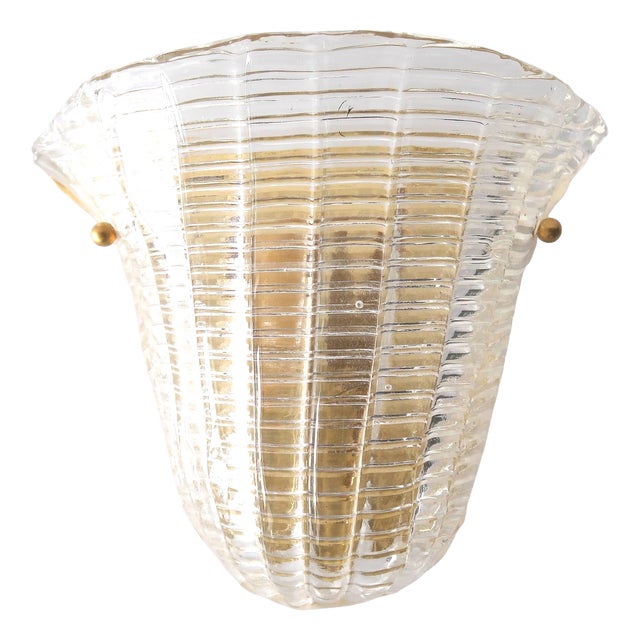 Small Murano Glass Wall Light For Sale