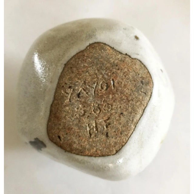 Neutral Glazed Studio Pottery Vase For Sale - Image 4 of 4