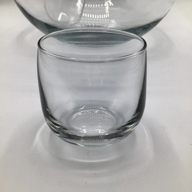 Glass Crisa Punch Bowl 10 Signed Punch Cups and Silver Plated Italian Ladle - Set of 12 For Sale - Image 7 of 13