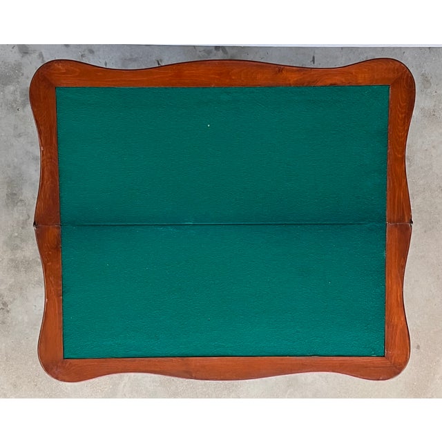 Textile Game Card Fold Over Side Table or Tea Table With Hidden Drawer For Sale - Image 7 of 12
